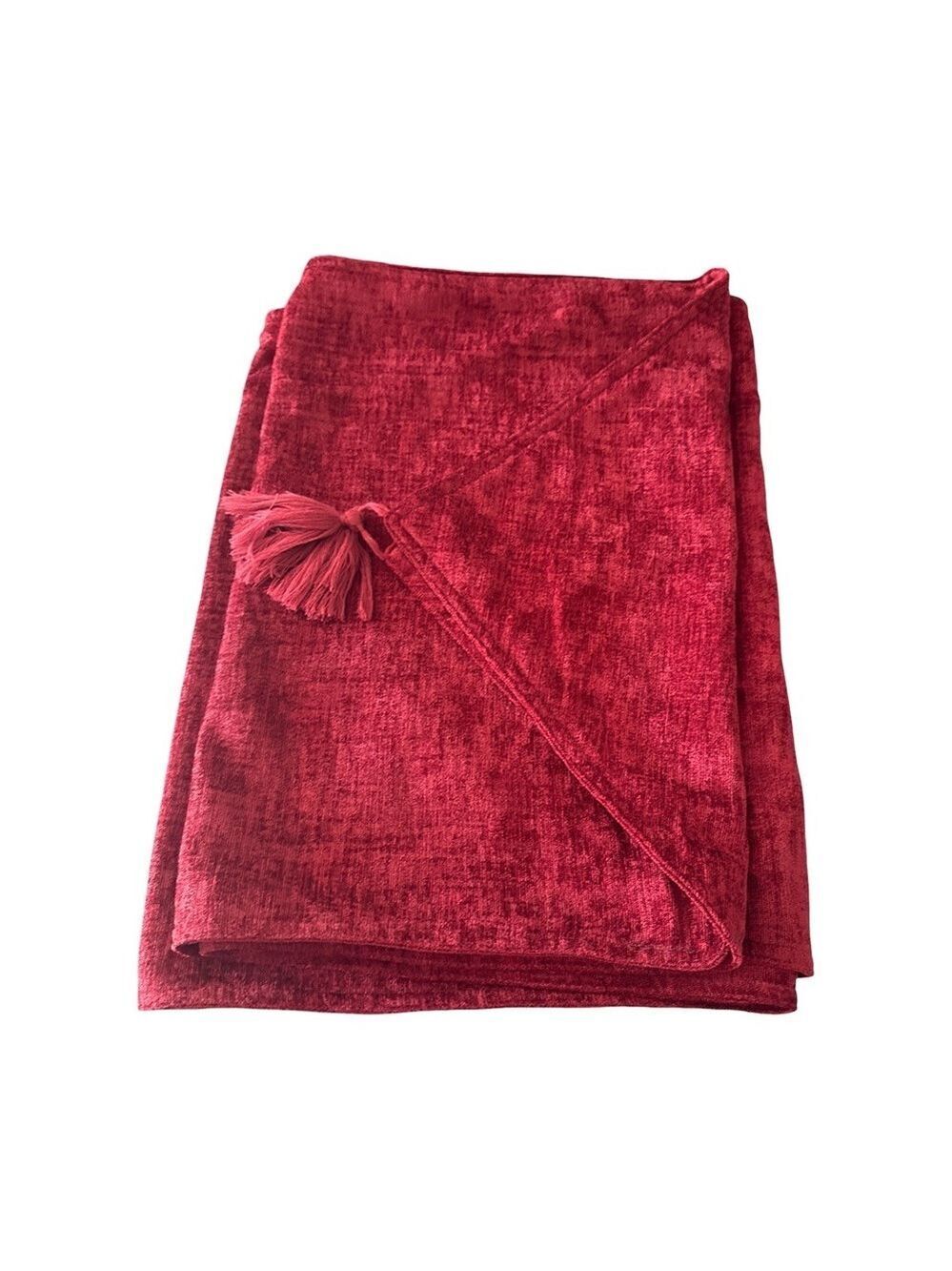 Indigo Home Deep Red Textured Table Runner